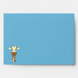 Funny giraffe cartoon envelope