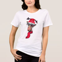 funny giraffe christmas t-shirt design