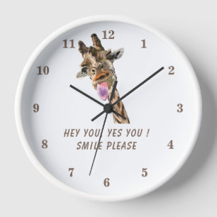 Funny Giraffe Clock