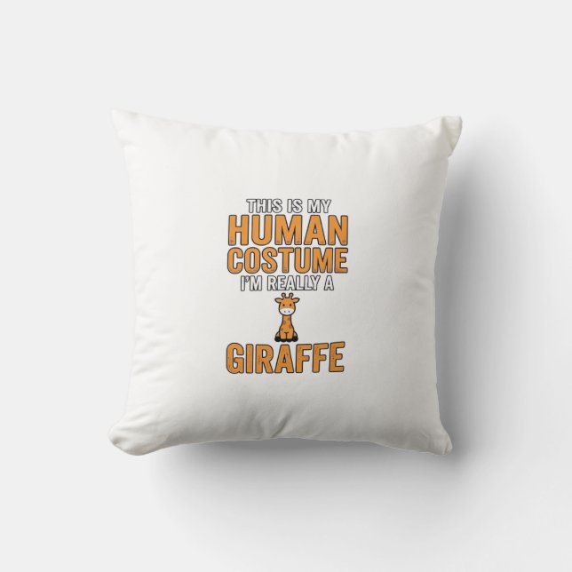 Funny Giraffe Costume Vector Shirt Design_1 Cushion (Front)
