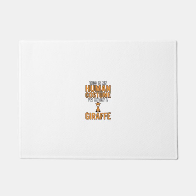 Funny Giraffe Costume Vector Shirt Design_1 Doormat (Front)