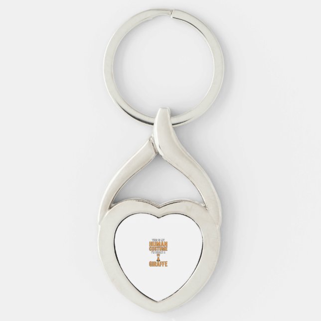 Funny Giraffe Costume Vector Shirt Design_1 Key Ring (Front)