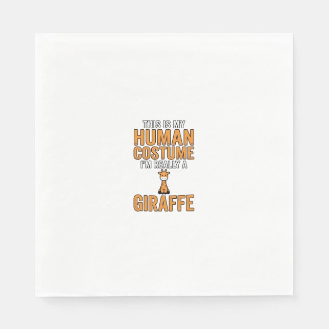 Funny Giraffe Costume Vector Shirt Design_1 Napkin (Front)