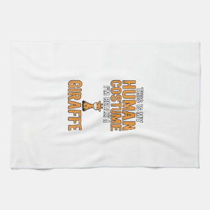 Funny Giraffe Costume Vector Shirt Design_1 Tea Towel