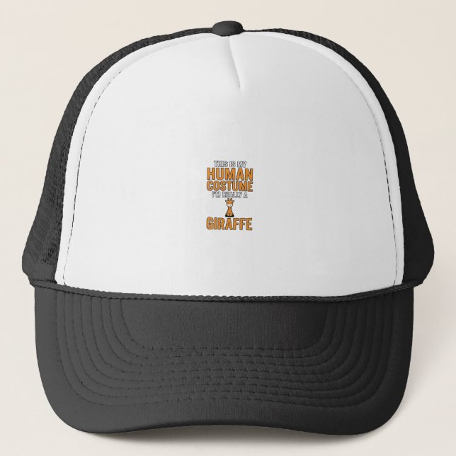Funny Giraffe Costume Vector Shirt Design_1 Trucker Hat (Front)