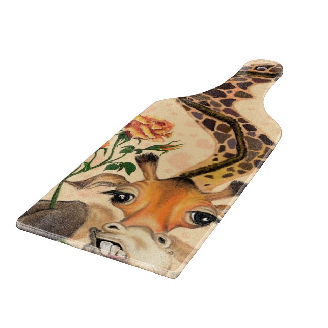 Funny Giraffe Cutting Board (Corner)