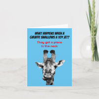 Funny Giraffe Dad Joke Greetings Card