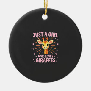 Funny Giraffe Design For Women Girls Safari Giraff Ceramic Tree Decoration