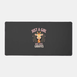 Funny Giraffe Design For Women Girls Safari Giraff Desk Mat