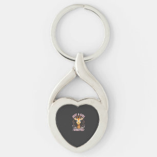 Funny Giraffe Design For Women Girls Safari Giraff Key Ring