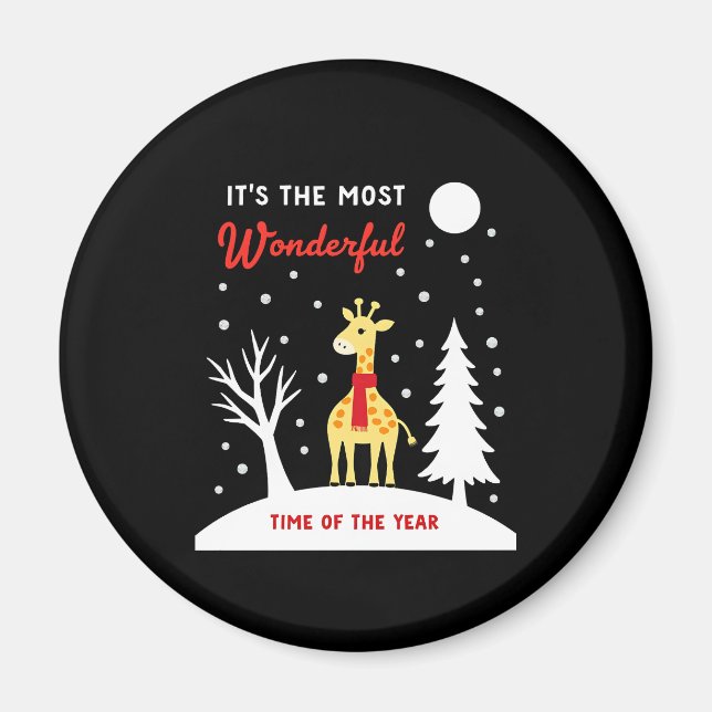 Funny Giraffe Design For Women Girls Safari Giraff Magnet (Front)