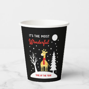Funny Giraffe Design For Women Girls Safari Giraff Paper Cups