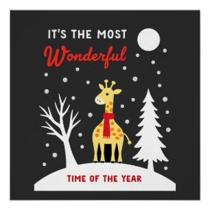 Funny Giraffe Design For Women Girls Safari Giraff Poster