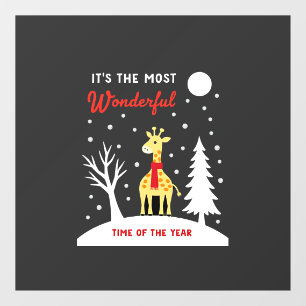 Funny Giraffe Design For Women Girls Safari Giraff Window Cling