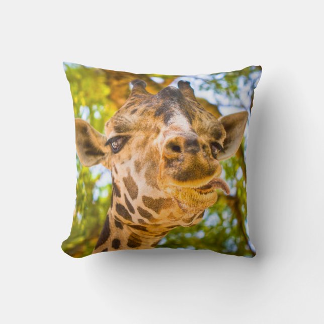 Funny Giraffe Face Cushion (Front)
