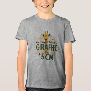 Funny Giraffe Fact T-Shirt Tri-Blend Shirt