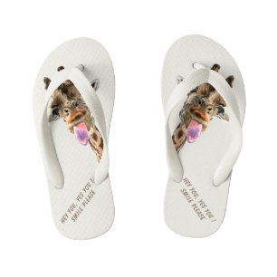 Funny Giraffe Flip Flops