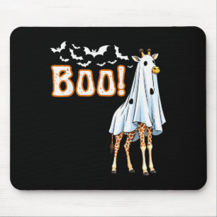 Funny Giraffe Ghost Boo Shirt Cute Animal Hallowee Mouse Mat