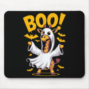 Funny Giraffe Ghost Costume Boo Halloween Outfit Mouse Mat