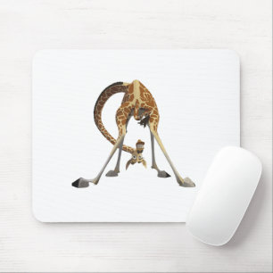 Funny Giraffe Graphic – Cute & Cool Design Animal Mouse Mat
