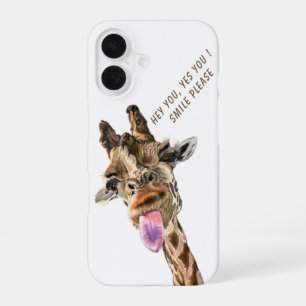 Funny Giraffe iPhone Case - Custom Text
