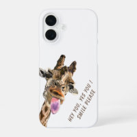 Funny Giraffe iPhone Case - Custom Text
