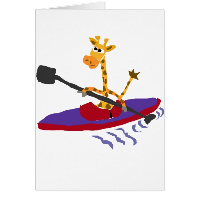 Funny Giraffe Kayaking (Front)