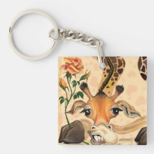 Funny Giraffe Keychain