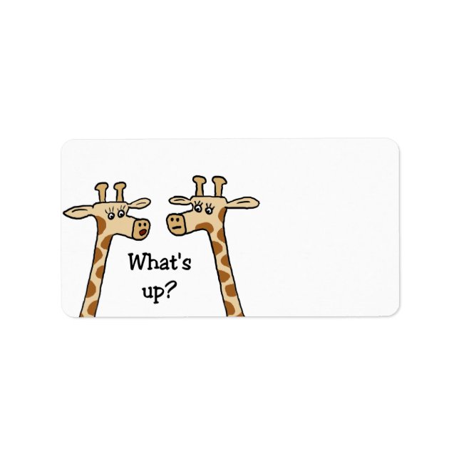Funny Giraffe Labels (Front)