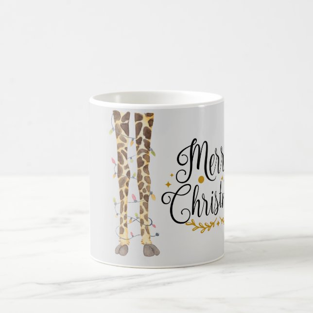 Funny Giraffe Legs Christmas Coffee Mug (Center)