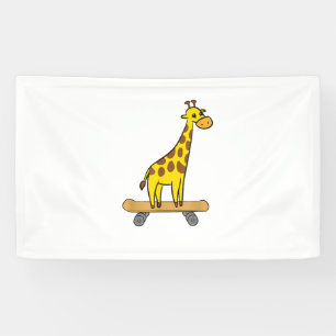 Funny Giraffe Lover Giraffe Skateboard  Banner