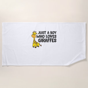 Funny Giraffe Lover Giraffe Skateboard Beach Towel