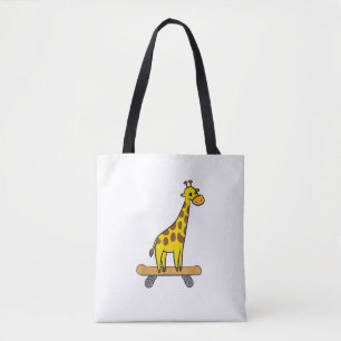 Funny Giraffe Lover Giraffe Skateboard  Tote Bag