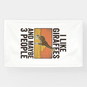 Funny Giraffe Lover Vintage Engraving Shirt Design Banner
