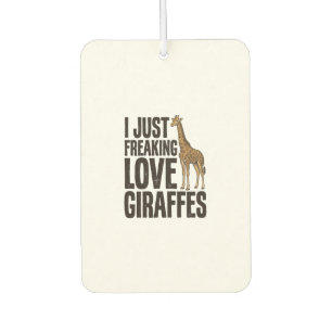 Funny Giraffe Lover Vintage Engraving Shirt Design Car Air Freshener