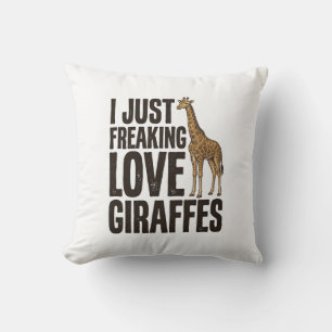 Funny Giraffe Lover Vintage Engraving Shirt Design Cushion