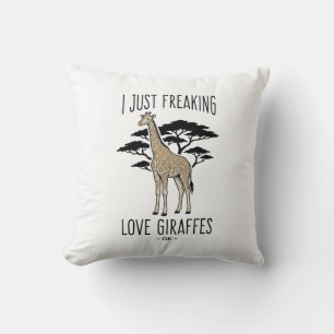 Funny Giraffe Lover Vintage Engraving Shirt Design Cushion