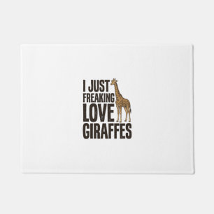 Funny Giraffe Lover Vintage Engraving Shirt Design Doormat