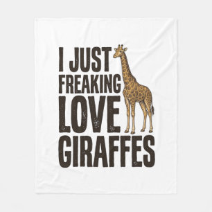 Funny Giraffe Lover Vintage Engraving Shirt Design Fleece Blanket