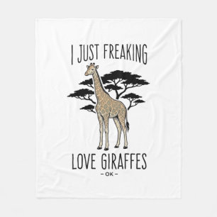 Funny Giraffe Lover Vintage Engraving Shirt Design Fleece Blanket