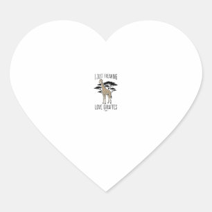 Funny Giraffe Lover Vintage Engraving Shirt Design Heart Sticker