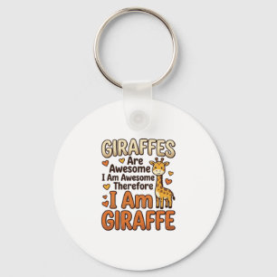 Funny Giraffe Lover Vintage Engraving Shirt Design Key Ring