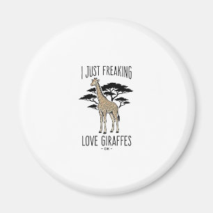 Funny Giraffe Lover Vintage Engraving Shirt Design Magnet