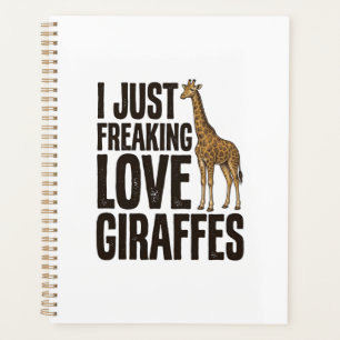 Funny Giraffe Lover Vintage Engraving Shirt Design Planner