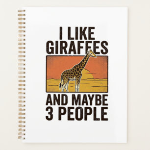 Funny Giraffe Lover Vintage Engraving Shirt Design Planner