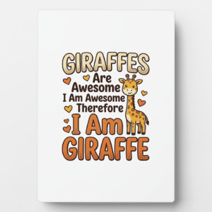 Funny Giraffe Lover Vintage Engraving Shirt Design Plaque