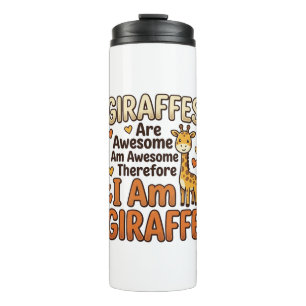 Funny Giraffe Lover Vintage Engraving Shirt Design Thermal Tumbler