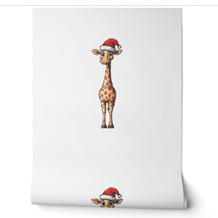 Funny Giraffe Lovers Christmas Pajama Giraffe Sant Wallpaper