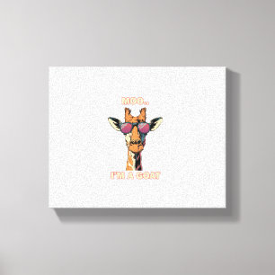 Funny Giraffe Moo Canvas Print