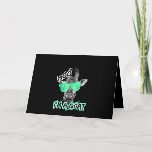 Funny Giraffe Moo Im A Goat Cute Zoo Animal Gift Card